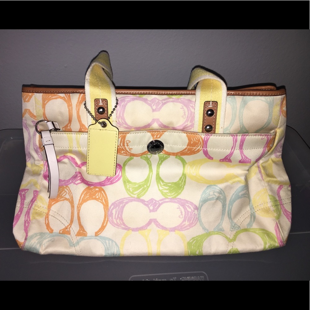Coach Pastel Fabric Handbag